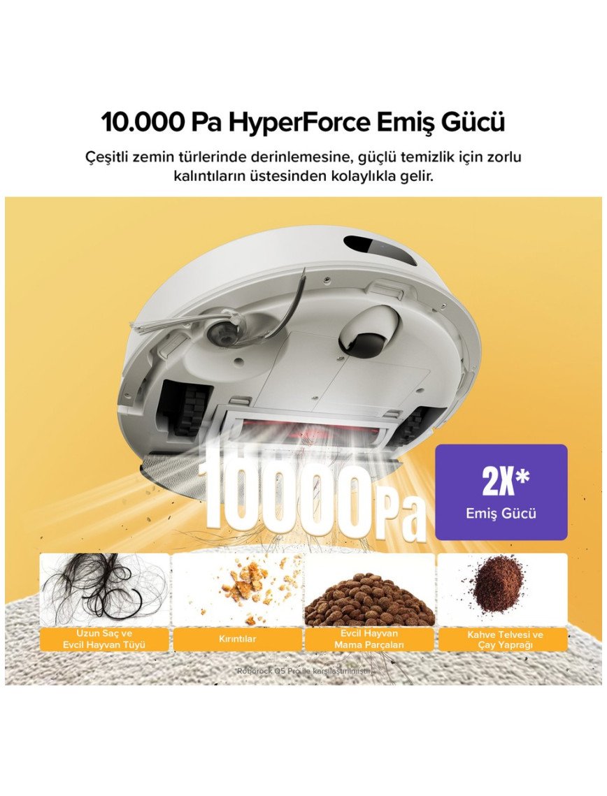 Roborock Q8 Plus Akıllı Robot Robot Süpürge - Beyaz